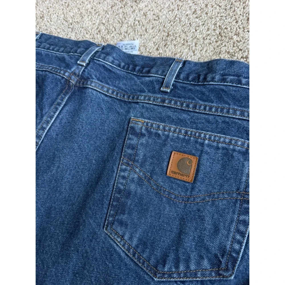 Carhartt B17 DST Relaxed‎ Fit Tapered Leg Jeans Mens 44x30 Dark Stone Blue Denim